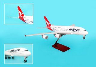 Skymarks Qantas A380 1/100 With Wood Stand & Gear Toys & Games