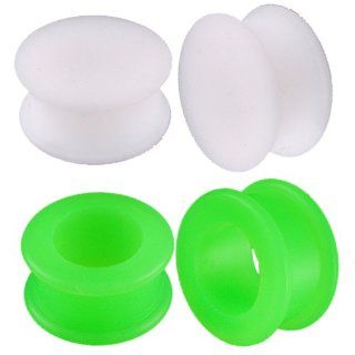 4Pcs ear gauge 3 4 double flare stretching starter kit 20mm Silicone Tunnels Plugs Earlets ARXR Expanders Jewelry