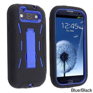 Blue/ Black Hybrid Case with Stand for Samsung Galaxy S III BasAcc Cases & Holders