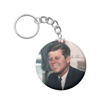 John F. Kennedy White House Color Portrait Keychain