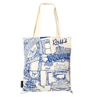 sweet tooth tote bag royal blue by gillian kyle