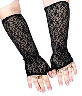 Gloves Black Lce Fngrlss Elbow Accessory Clothing
