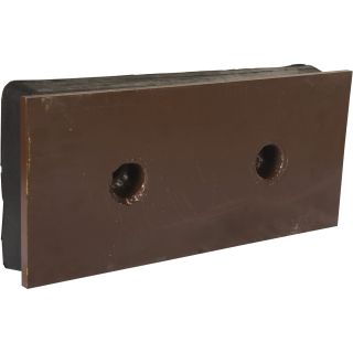 Vestil Steel-Faced Molded Rubber Bumper — Rectangular Shaped, 18in.L x 8in.W x 2in.H, Model# B-818-SF  Bumpers
