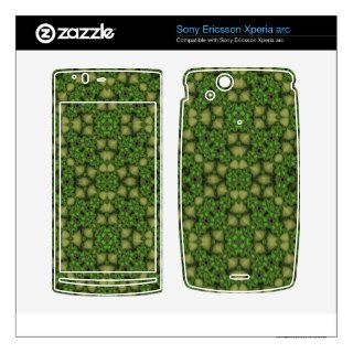 Abstract Pattern green yellow Xperia Arc Skin