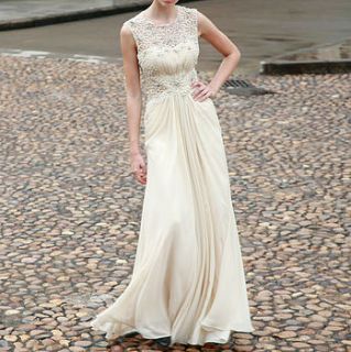 embroidered a line wedding dress by elliot claire london
