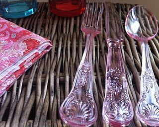 set of 12 blossom party/ wedding cutlery by the forest & co