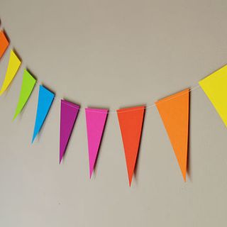 rainbow paper bunting by funky frills uk