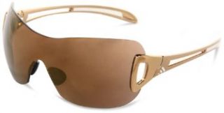 adidas Womens adilibria shield a382 6055 Shield Sunglasses,Gold & White Frame/LST Contrast Gold Lens,One Size Adidas Clothing