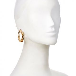 Bellezza Bronze Diamond Cut Textured Set of 2 Hoop Earrings
