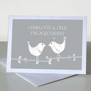 personalised engagement card and print by ciliegia designs