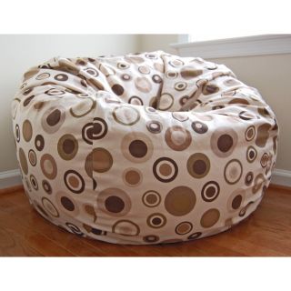 Ahh Products Bubbly Latte 36 inch Wide Cotton Washable Bean Bag Chair