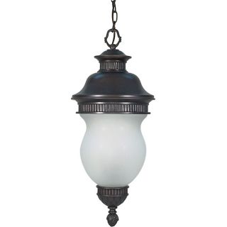Luxor Chestnut Bronze With Satin Frosted Glass 3 light Hanging Lantern