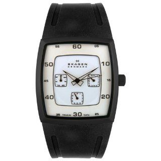 Skagen Men's 390LTMRW Titanium Black Rubber Watch at  Men's Watch store.