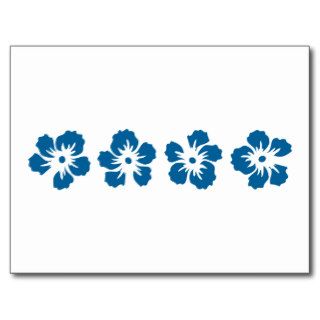 hibiscus rose of Sharon blue Postcards