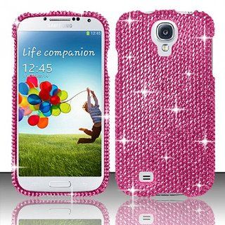 Pink Bling Gem Jeweled Crystal Cover Case for Samsung Galaxy S4 S IV SIV Cell Phones & Accessories