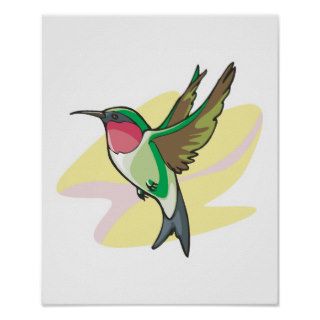pretty colibri bird print
