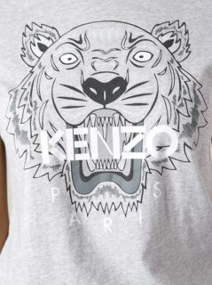 Kenzo Logo Tiger Print T shirt