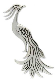 Sterling silver brooch, 'Quetzal' Jewelry