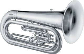 Jupiter 384 Series Convertible 3 Valve 4/4 BBb Tuba, 384S Silver Musical Instruments