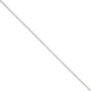 14K White Gold 1.4mm Octagonal Snake Chain 16" Jewelry