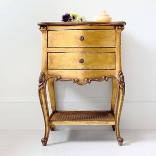 gold french style bedside table by out there interiors