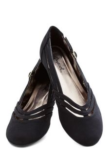 Chef Competition Flat in Licorice  Mod Retro Vintage Flats