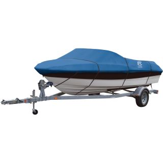 Classic Accessories Stellex Boat Cover — Blue, Fits 14ft.–16ft. V-Hull Fishing Boats (Beam Width Up to 75in.), Model# 20-145-080501-00  Boat Covers