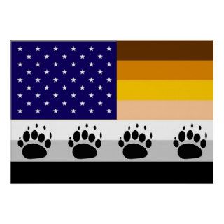 American Bear Pride Flag 2 Posters