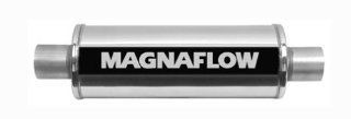 MagnaFlow High Performance Muffler 6" RoundBody 14" Body w/ 2.5" Inlet/Outlet  Center CenterMirror Finish Automotive