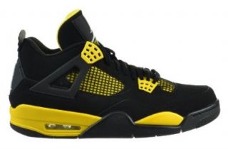 Air Jordan 4 Retro "Thunder" Men's Shoes Black/White Tour Yellow Shoes