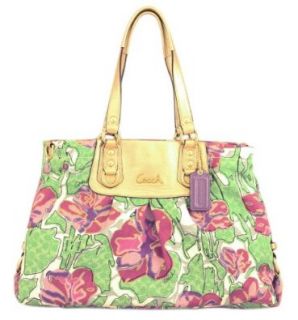 Coach Signature Ashley Floral Multi Gold Carryall Shoes