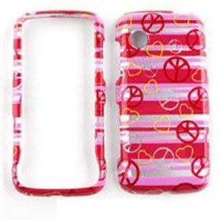 For Lg Prime Gs390 Peace Hearts On Stripes Case Accessories Cell Phones & Accessories