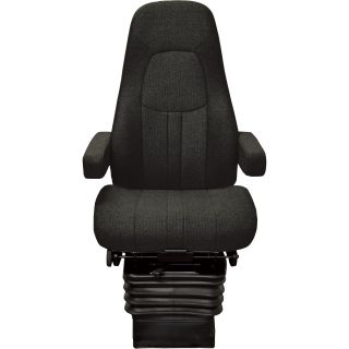 National Seating Commodore High Performance Suspension Truck Seat — 17in. Armrests, Black, Model# 40050.365