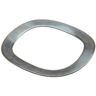 Wave Washers, High Carbon Steel, 3 Waves, Inch, 0.397" ID, 0.484" OD, 0.009" Thick, 0.02" Compressed Height, 3lbs Load, (Pack of 10) Flat Springs