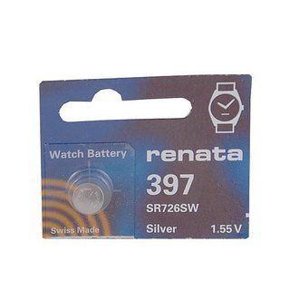 Renata Silver Oxide Watch Battery For Renata 397 Button Cell Health & Personal Care