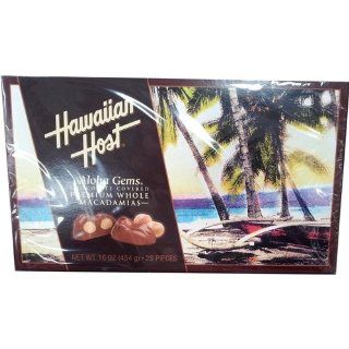 Hawaiian Host The Original chocolate Covered MACADAMIA NUTS BOX 14 OZ (397 g)  Candy And Chocolate Covered Nut Snacks  Grocery & Gourmet Food
