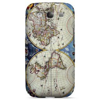 Terrarum Orbis Tabula Pictomap   Geeks Designer Line Map Series Hard Case for Samsung Galaxy S3 Cell Phones & Accessories