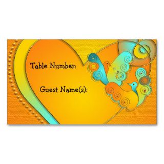 Tropical Birds Wedding Seating Table Place Cards Business Card