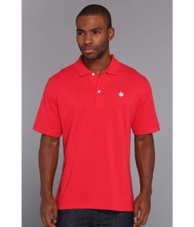 Boast Solid Pique Polo Mens Short Sleeve Pullover (Red)