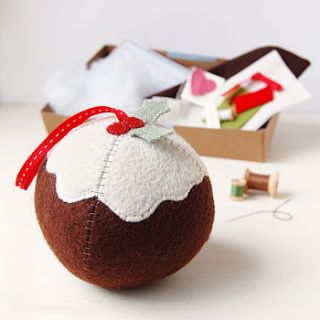 make your own christmas pudding craft kit by clara and macy
