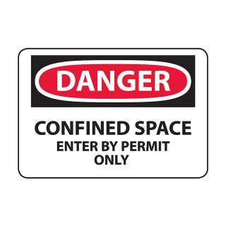 Osha Compliance Danger Sign   Danger (Confined Space Enter By Permit Only)   High Impact Plastic