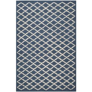 Safavieh Handmade Cambridge Moroccan Navy Diamond pattern Wool Rug (4 X 6)
