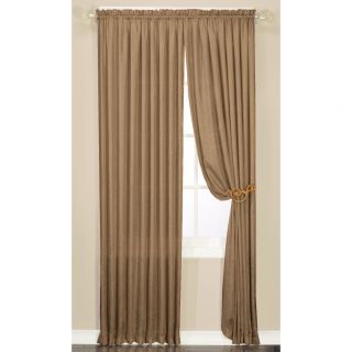 Arlee Faux Silk Luster Crushed Curtain Panel Pair Brown Size 50 X 84