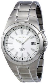 Seiko Men's SKA393P1 Kinetic Silver Dial Watch at  Men's Watch store.