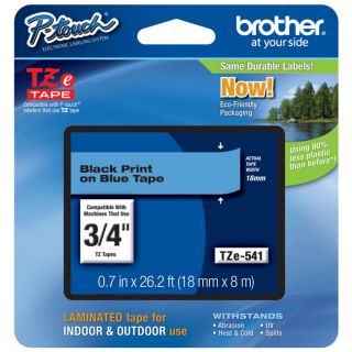 Brother TZe541 Label Tape   0.70 Width X 26.25 Ft Length   1 Each