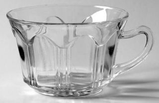 Anchor Hocking Colonial Clear Cup No Saucer   Clear,Rib/Panel Design,Depression