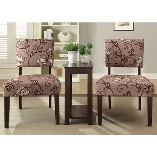 Alexis 'Vine' 3 piece Printed Accent Chair and Side Table Set Chairs