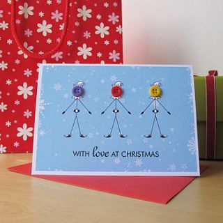 button elf christmas card by mrs l cards