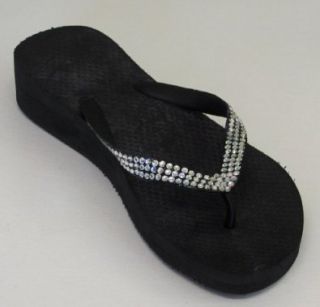 Swarovski Crystal Flip Flops Ultimate Bling (10, White) Sandals Shoes