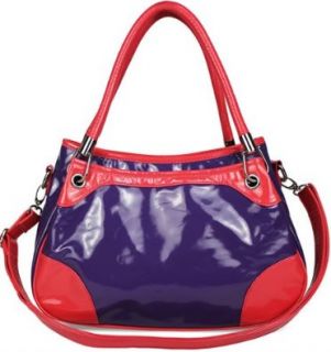 Womens Purple Pink Patent Designer Grab Handbag Top Handle Handbags Shoes